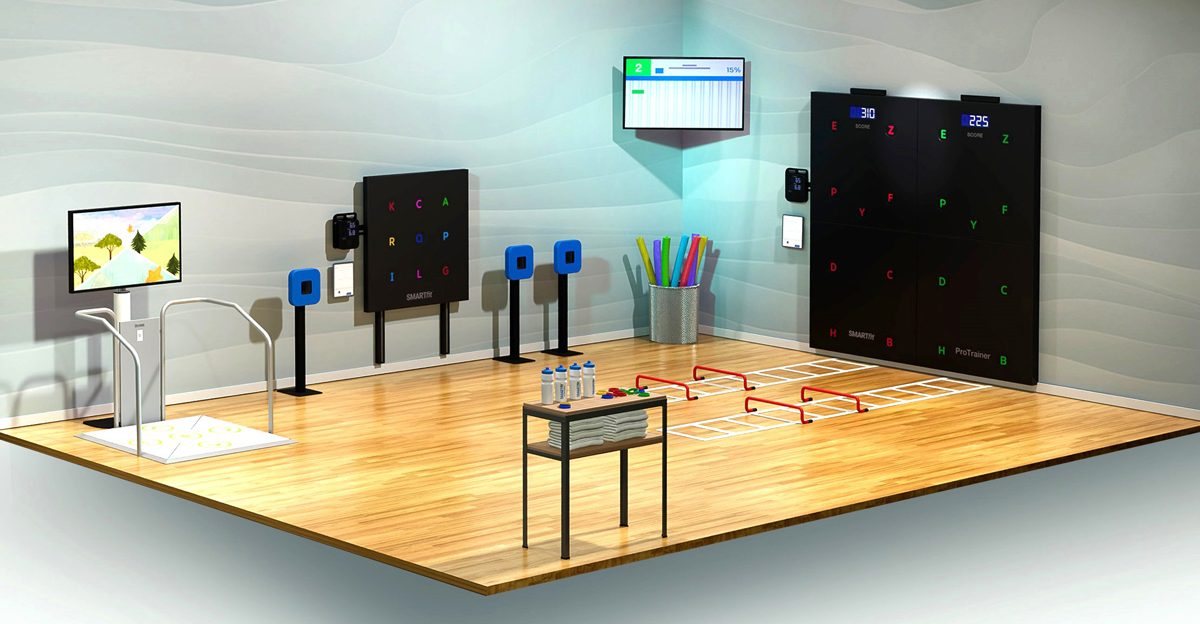 A brain and balance studio fitted with SMARTfit interactive walls